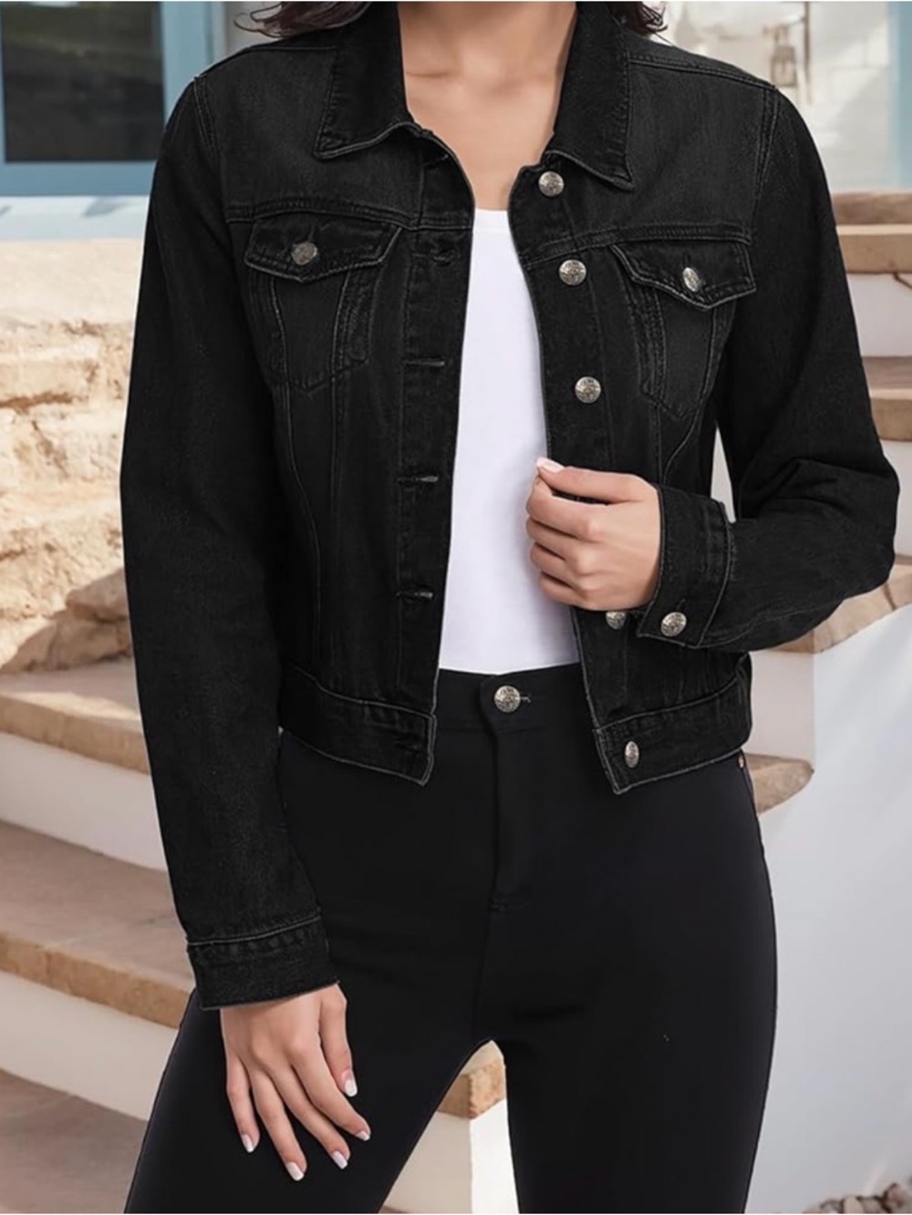 Hybrid & Company Women's Long Sleeve Denim Jackets